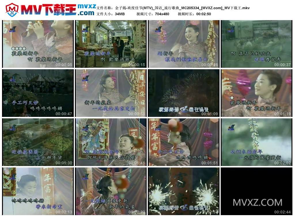 金子嫣-欢度佳节(MTV)_国语_流行歌曲_MC205334